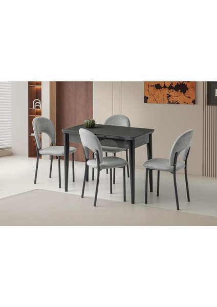 Tekno Hilal Mdf Açılır Mutfak Masa Sandalye Takımı 60X100