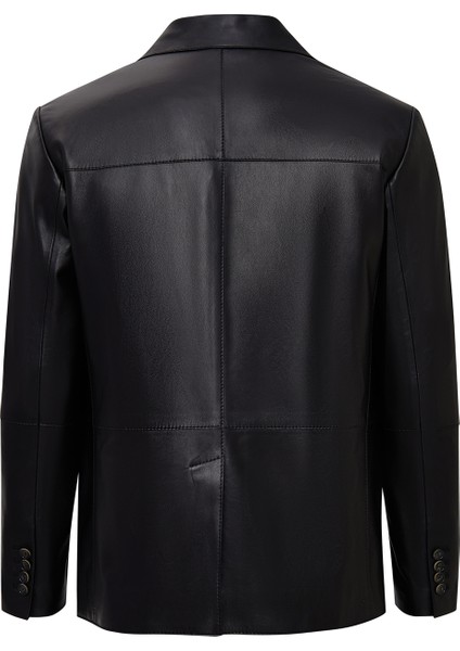 Rodrygo Erkek Siyah Ceket Yaka Deri Mont 25WGD6565U4 fiyatları