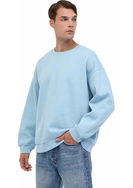 Ros 16HS108 0 Yaka Erkek Sweat - Aqua