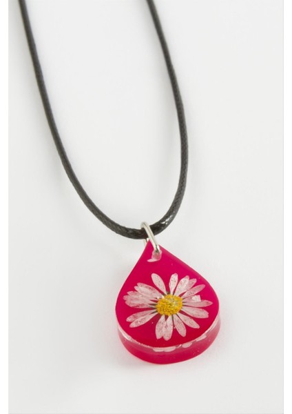 Ds-Derin Papatya Oval Epoksi Kolye-Pembe fiyatları