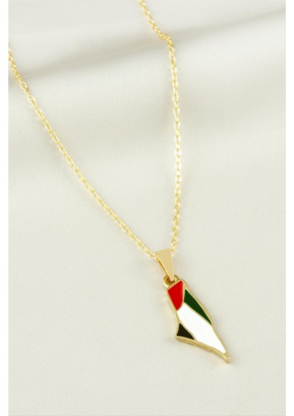 Ds-Derin Filistin Mineli Kolye-Sarı