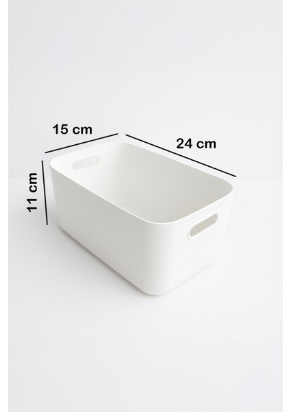 3 Adet Buzdolabı Düzenleyici Organizer Beyaz Renk Plastik Çok Amaçlı Düzenleyici