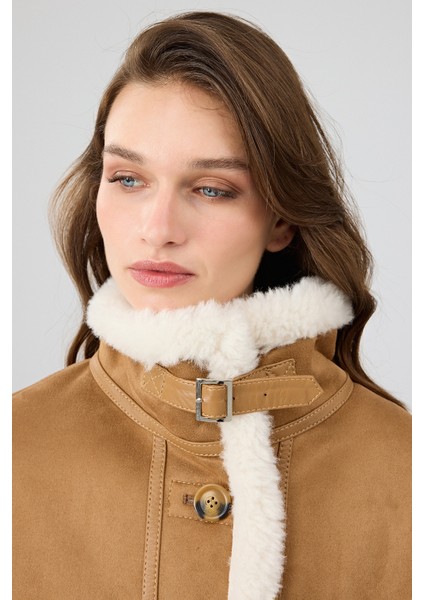 Oslo Kadın Camel Çift Taraflı Teddy Deri Mont 25WGP5320FF indirimleri