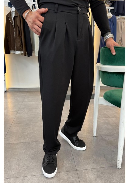 Yarım Balıkçı Pamuk Örme Likralı Esnek Rahat Kumaş Pileli Pantolonlu Takım modelleri