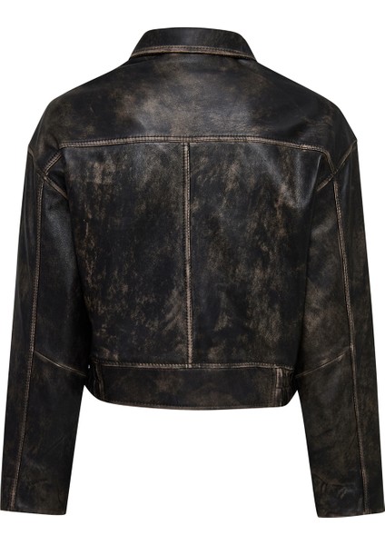 Anita Kadın Kahverengi Oversize Vintage Deri Mont 25WGD5330G6 fiyatları