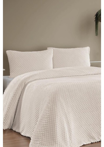 Merinos Velora Tomurcuk Çift Kişilik Comforter Set Bej