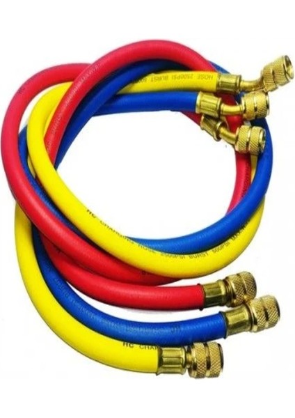 Gaz Şarj Hortumu R134-22-404 (150 Cm.vanalı) 3 Lü Takım