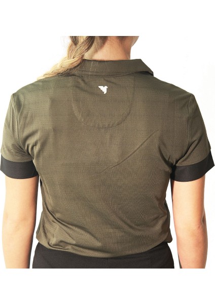 Golf Kadın Parker Open T-Shirt WPO20211132 Olive modelleri
