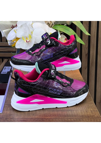Çocuk Fuspedli Su Geçirmez Poli Taban Spor Ayakkabı - Siyah Fuşya modelleri