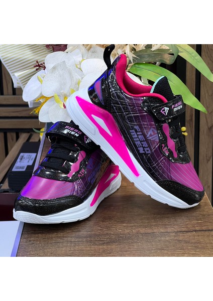 Çocuk Fuspedli Su Geçirmez Poli Taban Spor Ayakkabı - Siyah Fuşya fırsatları