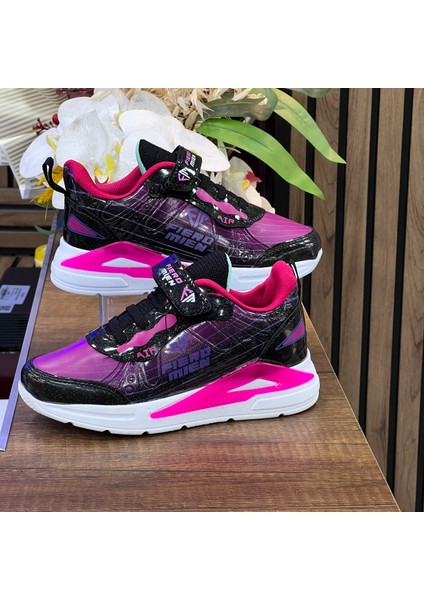 Çocuk Fuspedli Su Geçirmez Poli Taban Spor Ayakkabı - Siyah Fuşya indirimleri
