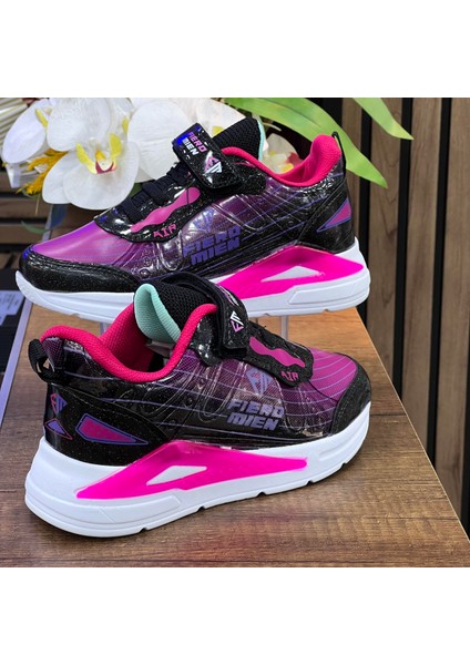 Çocuk Fuspedli Su Geçirmez Poli Taban Spor Ayakkabı - Siyah Fuşya fiyatları