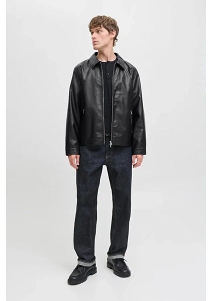 Jack&jones 12278839 Erkek Deri Mont - Siyah fiyatları