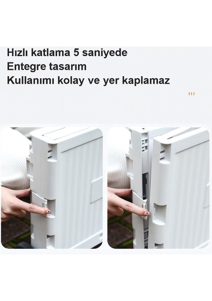 Katlanabilir Iki Tekerlekli Alışveriş ve Depolama Çantası – Kapaklı Teleskopik Çekme Kolu Kamp Plaj Çok Amaçlı Beyaz fırsatları