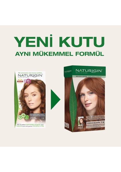 Organik İçerikli Saç Boyası 7.4 Orta Sarı Kızıl fırsatları