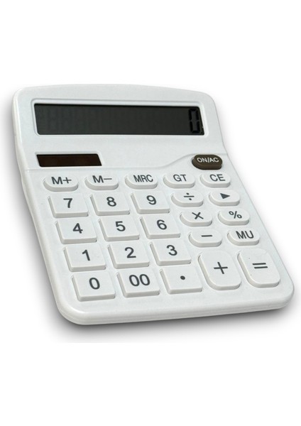 DX-837B Güneş Enerjili ve Pilli Beyaz Hesap Makinesi 12 Haneli modelleri