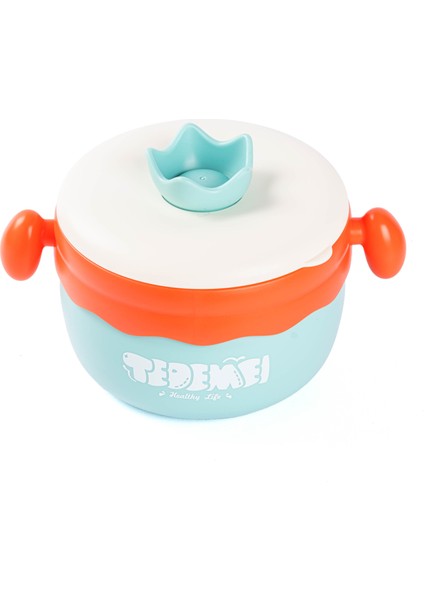 036-01-TEDEMEI Yeşil Paslanmaz Çelik Baby Yemek Taşıma Kabı 400ML