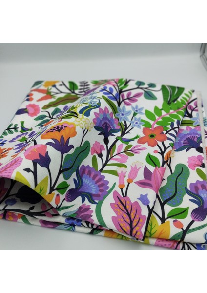 Botanik Çiçek Desenli Dijital Baskılı Döşemelik Polyester Kumaş – Canlı Görünüm | 140 cm Genişlik Elndö3 indirimleri