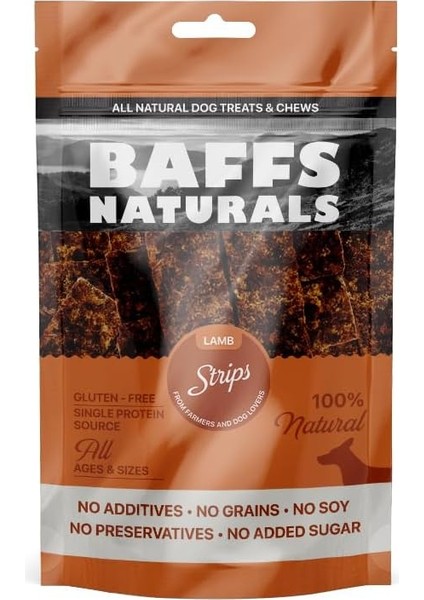 Baffs Naturals Kuzu Et Çubuk 100% Doğal Köpek Ödül Maması 100 gr (100 gr x 2 Adet) fiyatları