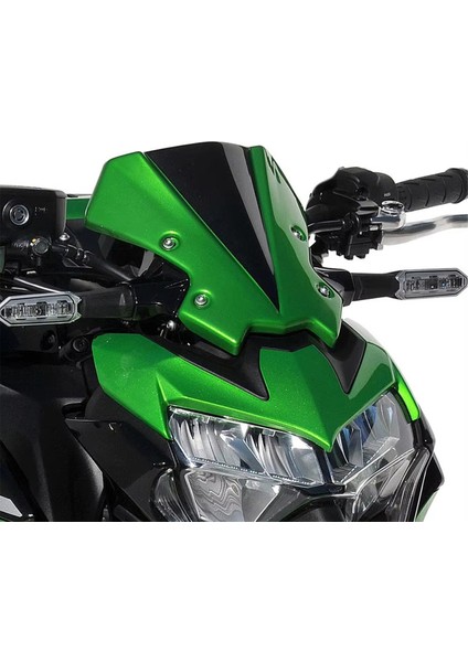 Motosiklet Ön Ön Cam Ekran Viser Visor Rüzgar Deflektörleri Kawasaki Z650 Z900 2020-2022 Yeşil ve Siyah (Yurt Dışından) fiyatları