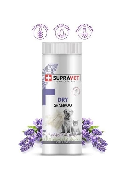 Supravet Dry Shampoo Lavanta Özlü Kedi Köpekler Için Toz Şampuan 150 ml fırsatları