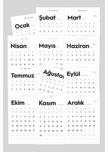 MunuCal XL 2026 Duvar Takvimi Yaprakları 33x48 cm fiyatları