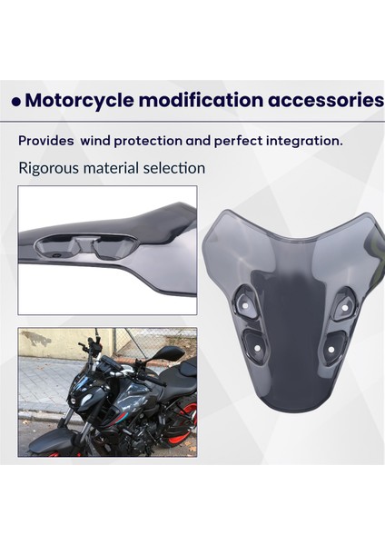 Motosiklet Ön Cam Ön Cam Hava Rüzgar Deflektörü 2021 Yamaha Mt-07 MT07 mt 07 MT07 Siyah (Yurt Dışından) indirimleri