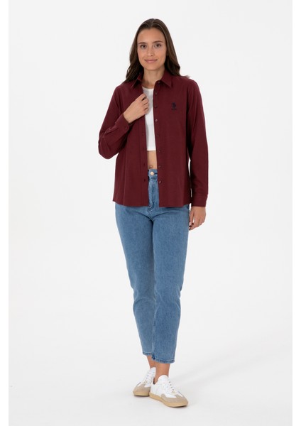 Kadın Plum Gömlek Basic 50316518-VR177 fırsatları