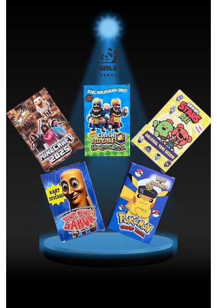 Mine Craft - Clash Royale - Brawl Stars - Tung Tung Sahur - Pokemon Hepsi Farklı Oyun Kartı