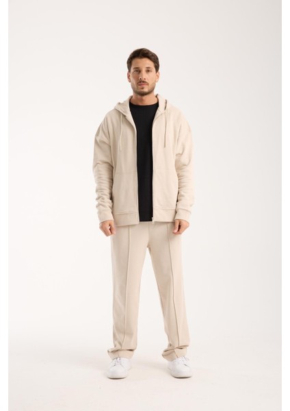 %100 Pamuk Erkek Oversize Kapüşonlu Sweatshirt ve Eşofman Altı (Takım) indirimleri