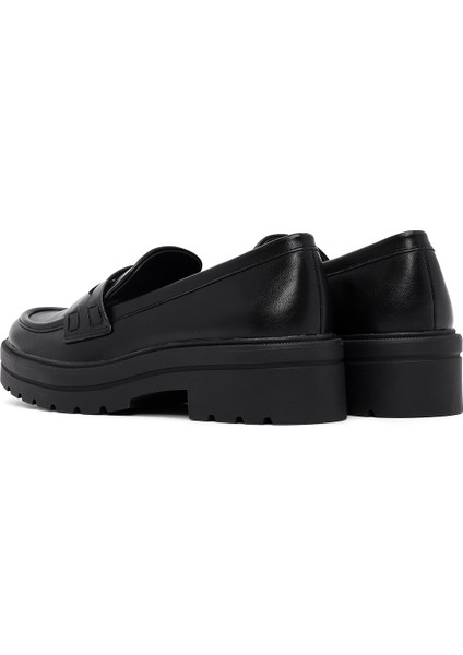 Kadın Siyah Kalın Tabanlı Maskülen Loafer 25AFE480118 indirimleri