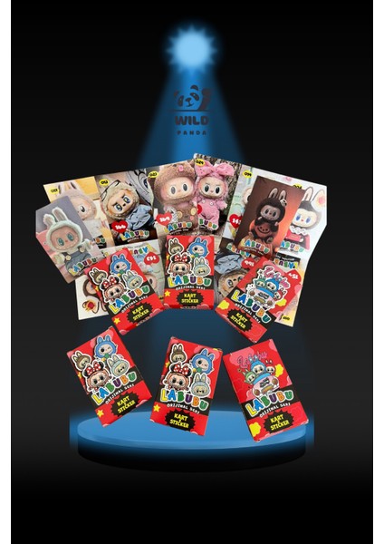 Labubu Oyun Kartları ve Stickerler 6 Minik Kutu / 36 Kart 6 Sticker / Kutusuz fiyatları