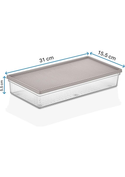 Frova 4 Adet Buzdolabı Organizeri Vakumlu Sızdırmaz Kapaklı 2 Lt Düzenleyici Organizer