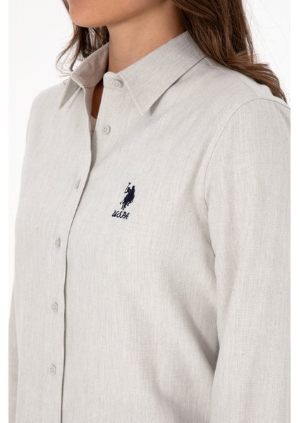Kadın Ekru Gömlek Basic 50316518-VR019
