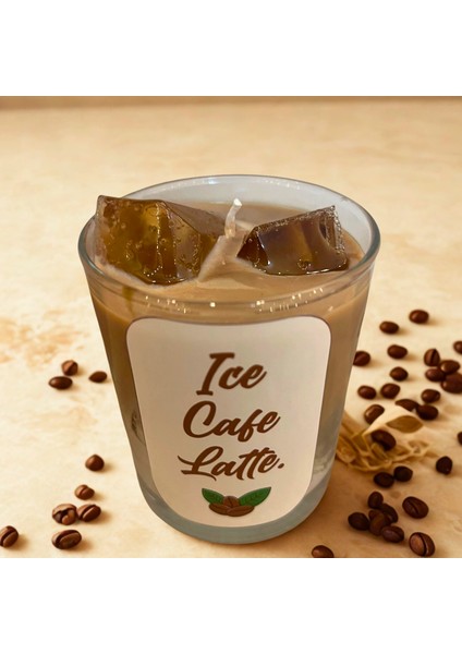 Ice Cafe Latte - Jel Buzlu Latte Kahve Temalı Kahve Kokulu Soya Mum fiyatları