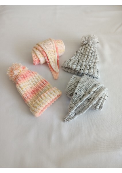 El Örgüsü Çocuk Bere Atkı Seti , Yumuşak Akrilik, 2-4 Yaş fiyatları