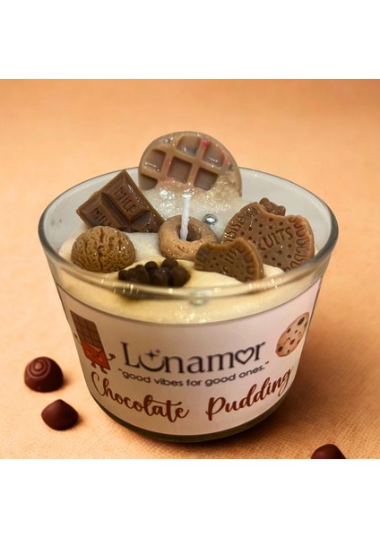 Chocolate Pudding - Çikolatalı Puding Temalı Çikolata Kokulu Soya Mum