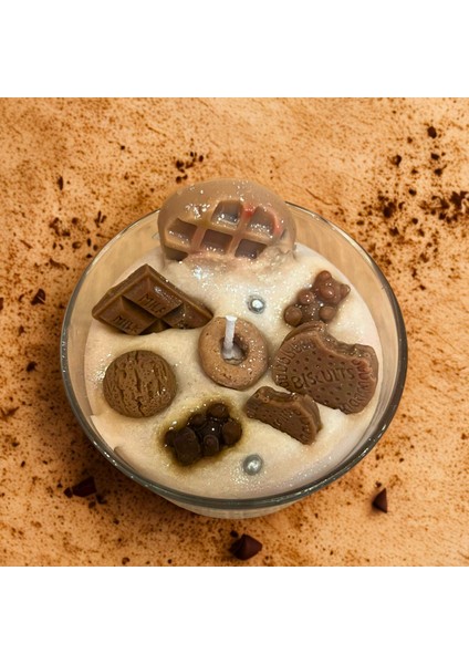 Chocolate Pudding - Çikolatalı Puding Temalı Çikolata Kokulu Soya Mum modelleri