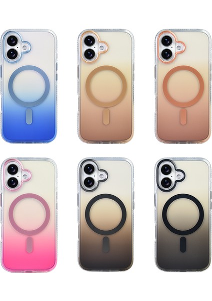 Apple iPhone 17 Kılıf Colorfade Transparan Renkli ve Renk Geçişli M-Safe Şarjlı Kapak fırsatları