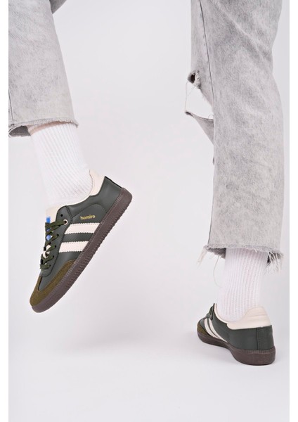 Bağcıklı Unisex Spor Sneaker Ayakkabı-Haki-Bej modelleri