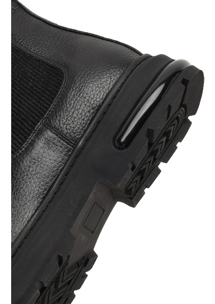 Erkek Siyah Deri Chelsea Bot 25WFD7603FT