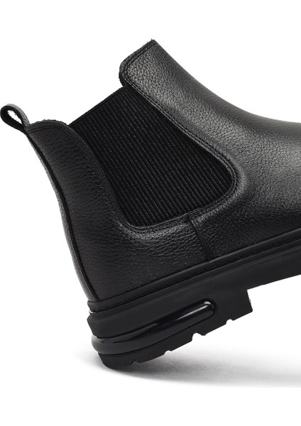 Erkek Siyah Deri Chelsea Bot 25WFD7603FT