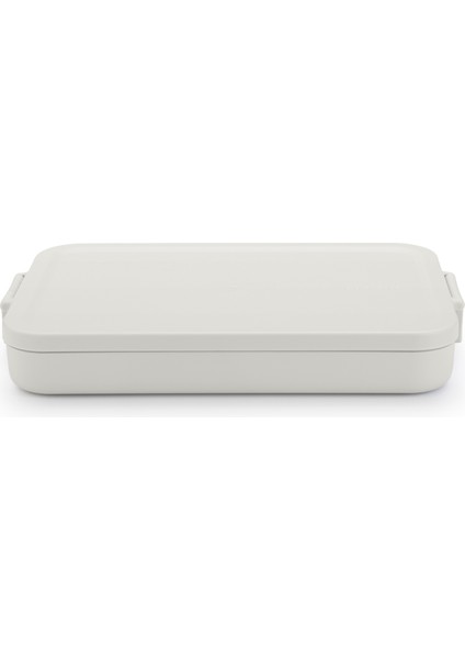 004-01-MAKE Take Lıght Grey Plastik Sığ Yemek Taşıma Kabı 1.1l