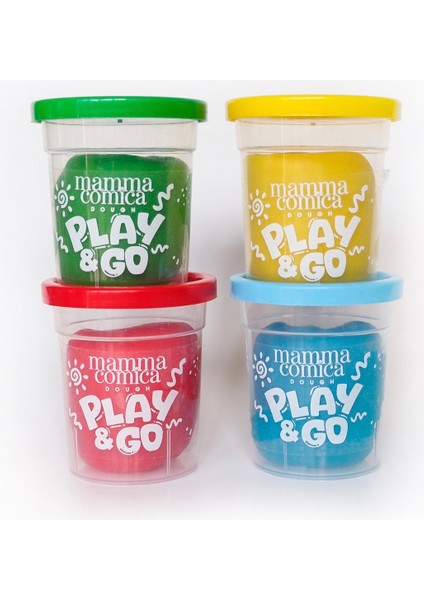 Play & Go 4 Lü Doğal Oyun Hamuru Seti (4 Renk X65 Gr)