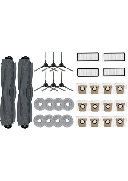 Bot Için L30 Ultra Robotlu Süpürge Ana Yan Fırça Hepa Filtre Paspas Bezi Bez Toz Torbası Yedek Yedek Parça (Yurt Dışından)