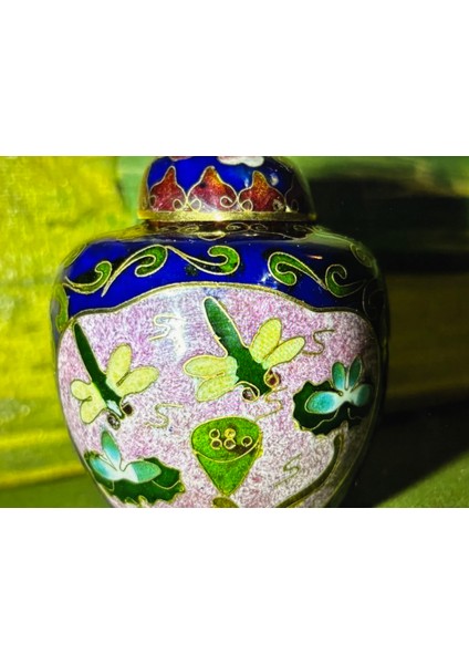 6,5 cm Boyunda Collezione Minik Vazo Bronz Üzerine Sıcak Makine Işçiliği