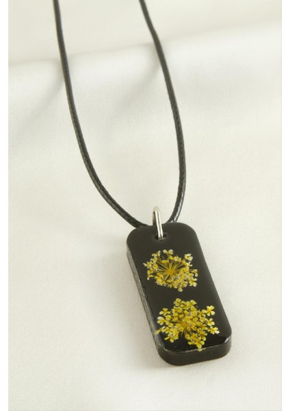 Ds-Derin Sultanotu Dikdörtgen Epoksi Kolye-Sarı fiyatları