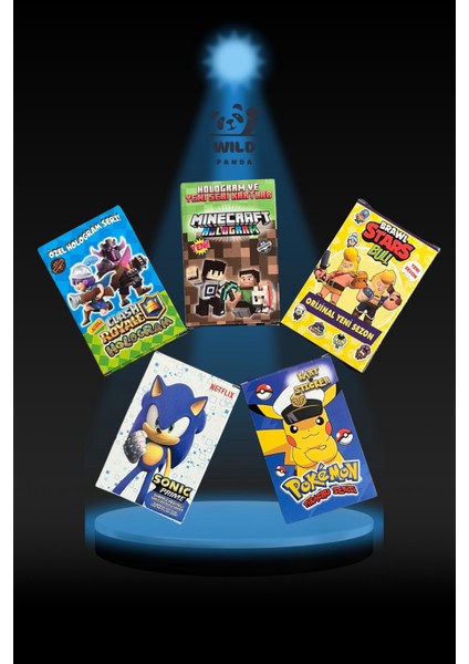 Paketi /clash Royale-Mine Cr@ft- Brawl Stars Bulls - Pokemon - Sonic / Farklı Oyun Kartı