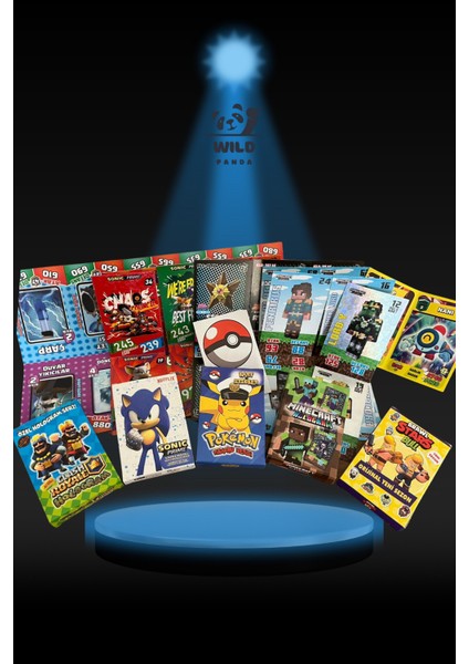 Paketi /clash Royale-Mine Cr@ft- Brawl Stars Bulls - Pokemon - Sonic / Farklı Oyun Kartı fiyatları