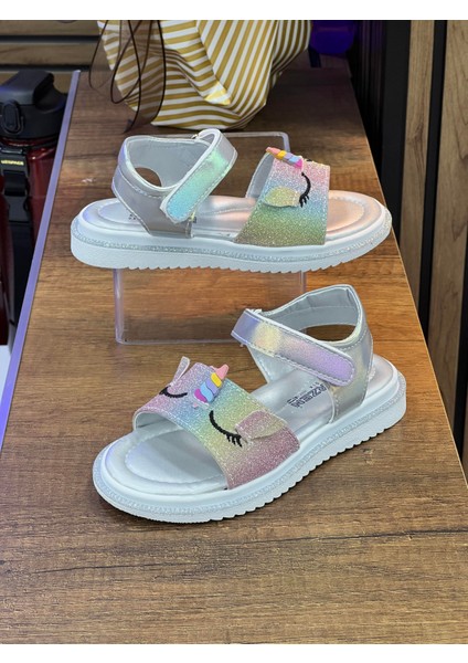 Çocuk Tek Bantlı Simli Sandet-Gökkuşağı